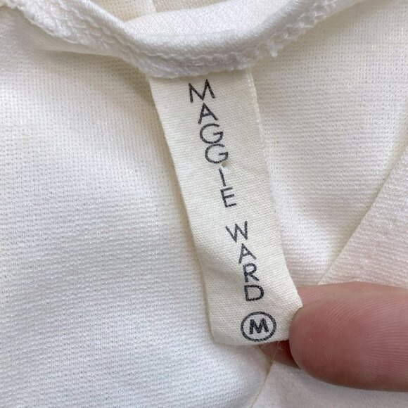 5/$25 Maggie Ward Off White Ivory Mini Dress M - Picture 3 of 14
